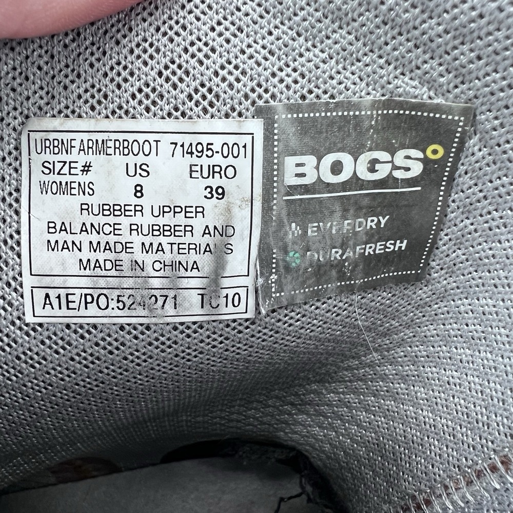 Bogs Urban Farmer Black 2eye Lace Up Womens Waterproof Rain Boots Size 8 - Picture 6 of 10
